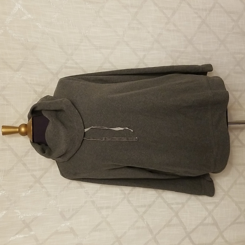 LL Bean Top Pullove Womens Size XL Gray Cowl Neck Outdoors Relaxed